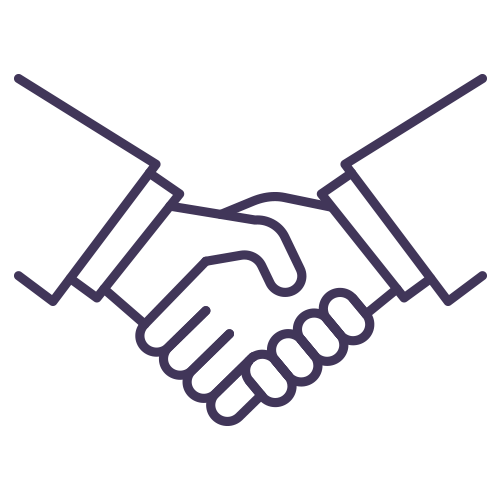 icon showing a handshake