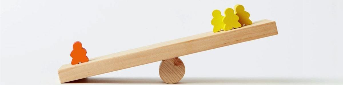 balancing sleep trader versus limited company like wooden toy figures on a seesaw